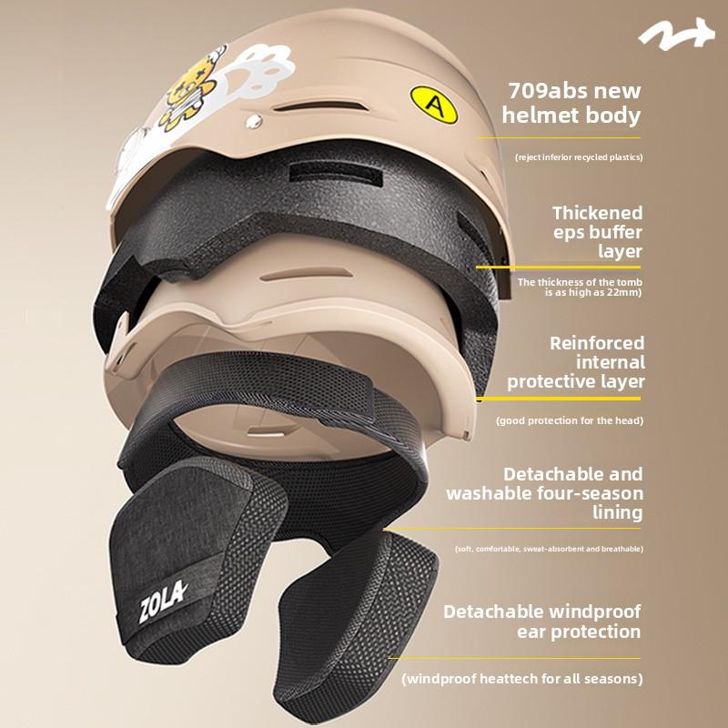 Adult Summer Helmet Battery Car Helmet Universal Half Helmet