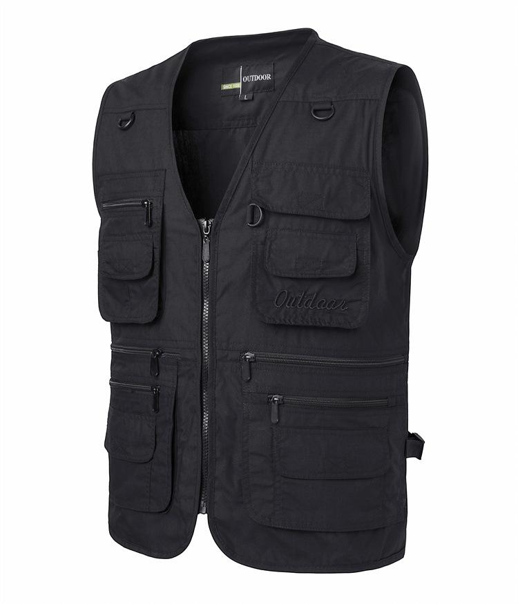 Men's Multi-Pocket Loose Vest for Outdoor Fishing & Photography - Plus Size, Casual Summer 