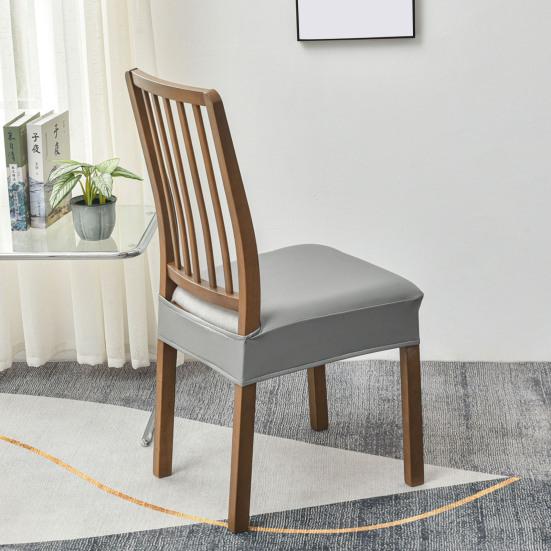 Housse de siège élastique en similicuir antidérapante imperméable résistante à l'huile isolation thermique couleur unie résistante aux rayures