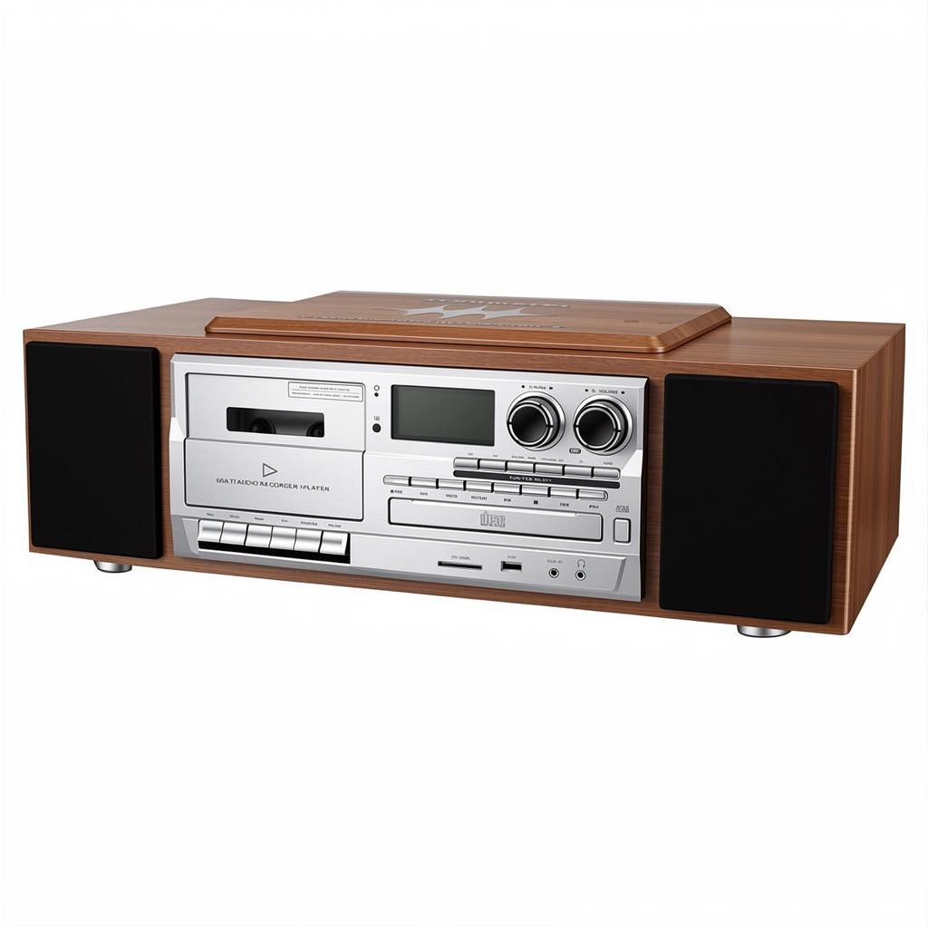 Bluetooth Retro Cassette CD Player with Harman-Quality Sound and High-Power Speaker