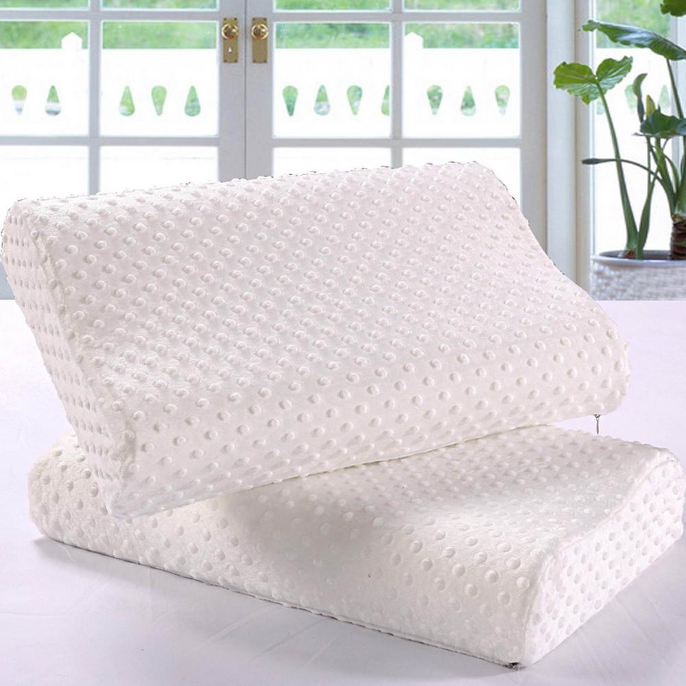 Neck Pillow Fiber Slow Rebound Memory Foam Pillow Cervical Health Care Orthopedic Latex Neck Foam Pillow 1pcs