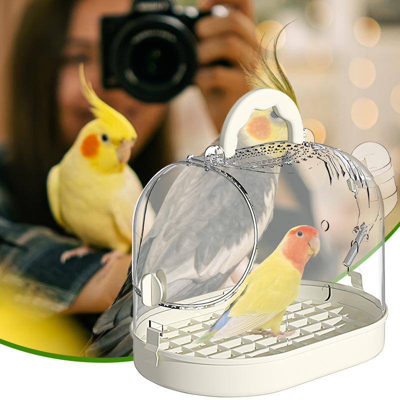 Parrot Take-Out Transparent Cage Bird Travel Carrier Bird Transport Cage Parrot Go Out Backpack Bird Cage Escape-Proof Buckle