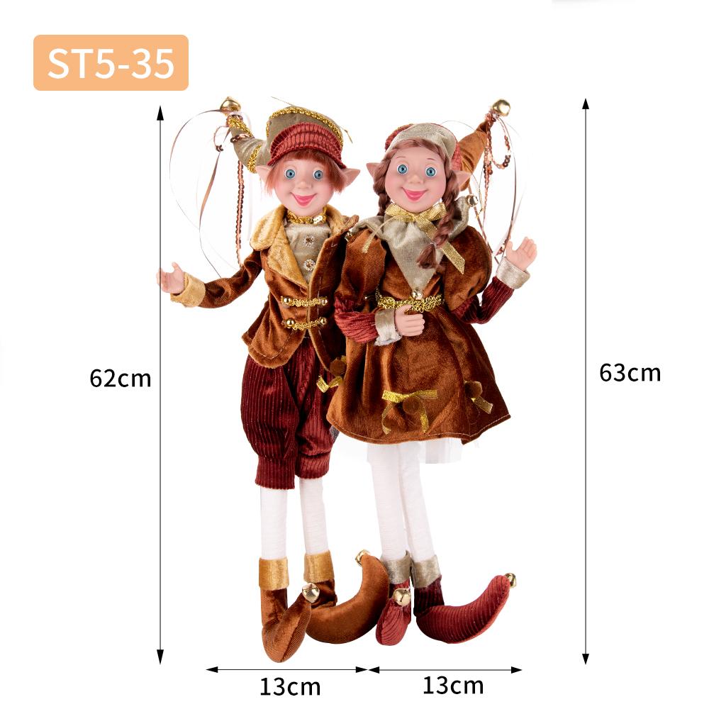 Neu Weihnachten Ornamente Plüsch Puppen Stoff Handgemachte Plüsch Elf Spielzeug Ornamente Plüsch Elf Spielzeug