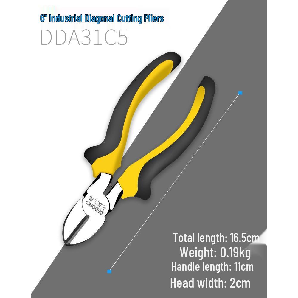 6-inch & 8-inch Multipurpose Industrial Grade Needle Nose & Diagonal Nose Pliers – Electrician's Steel Hand Tool