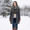 2-in-1 Neck Warmer Knit Neck Cover Chic Turtleneck Loop Scarf  Commute