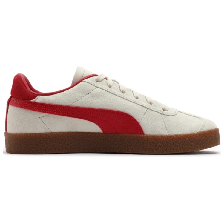 PUMA Club Low top Skateboard Shoes Unisex White Red Gold 401514-06