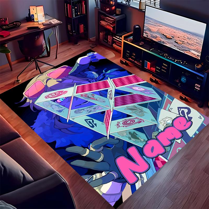 Custom personalization Anime Honkai Star Rail Aventurine Print Area Rug - Soft, Washable Non-Slip Indoor Mat,Living Room,Home&Office Decorative Rug
