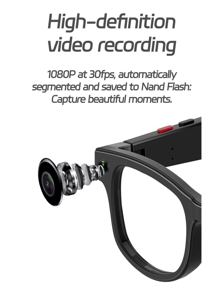 Occhiali Bluetooth Intelligenti AIMB-G1 con Chiamata e Registrazione Video per Miopia e Sport all'Aperto.
