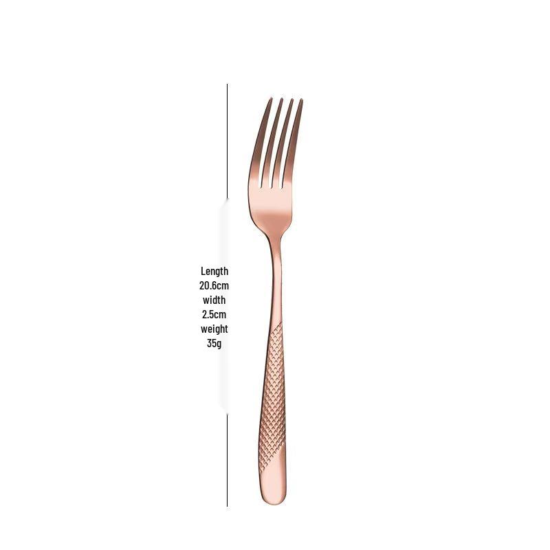 Star Diamond Gold-Plated Stainless Steel Cutlery Set: Luxury Steak Knife and Fork for Hotels