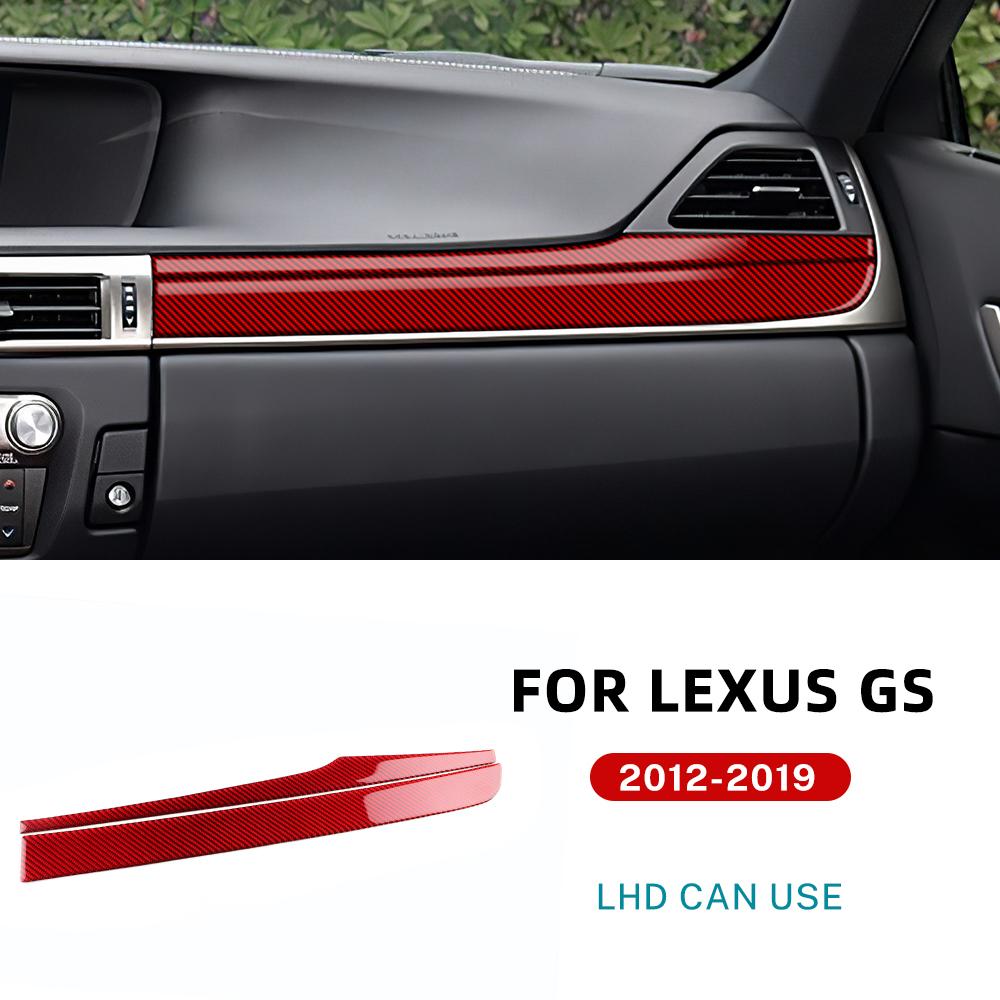Real Soft Carbon Fiber Sticker For Lexus GS F 2012 2013 2014 2015 2016 2017 2018  LHD RHD Car Co-pilot Center Console Panel