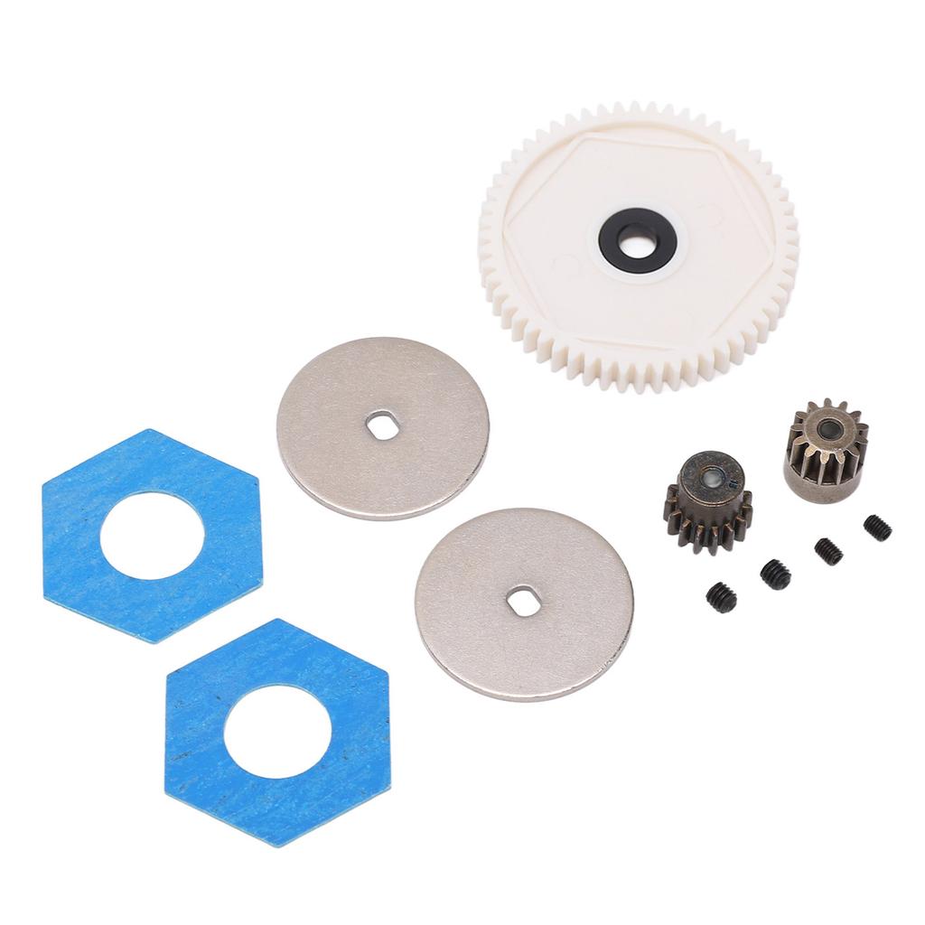 1 10 RC 56T Large Spur Gear with 13T 15T Motor Gear RC Upgrade Parts for Axial SCX10 RC Crawler Car White