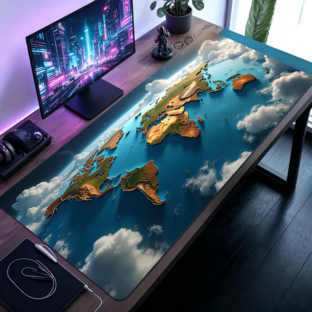 Green Earth Distribution Mouse Pad Large Rubber Anti-slip PC Desk Accessories Mousepad for Offices and Gamer Keyboard Decor Mat