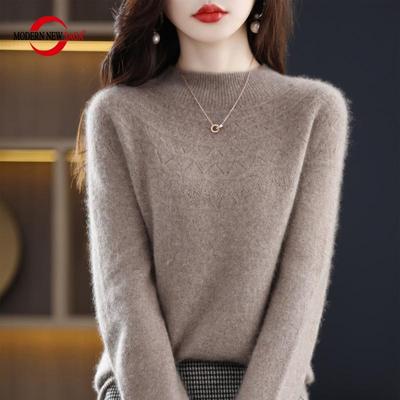 Maglione da donna 100% lana Dolcevita invernale caldo pullover lavorato a maglia Maglieria Maglioni femminili Top in maglia