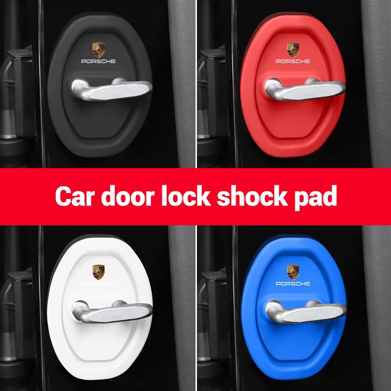 AFEBO1 Car Door Lock Buckle Protection Cover Elastic Anti-Collision For Porsche Cayenne Macan 911 Panamera 718 Taycan 918-Spyder 928 96