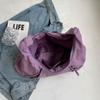 Korean Style Nyl Shoulder Bag Tote Bag Large Capacity Casual Dumpling Bag Solid Color Fold Oxford Cloth Girls