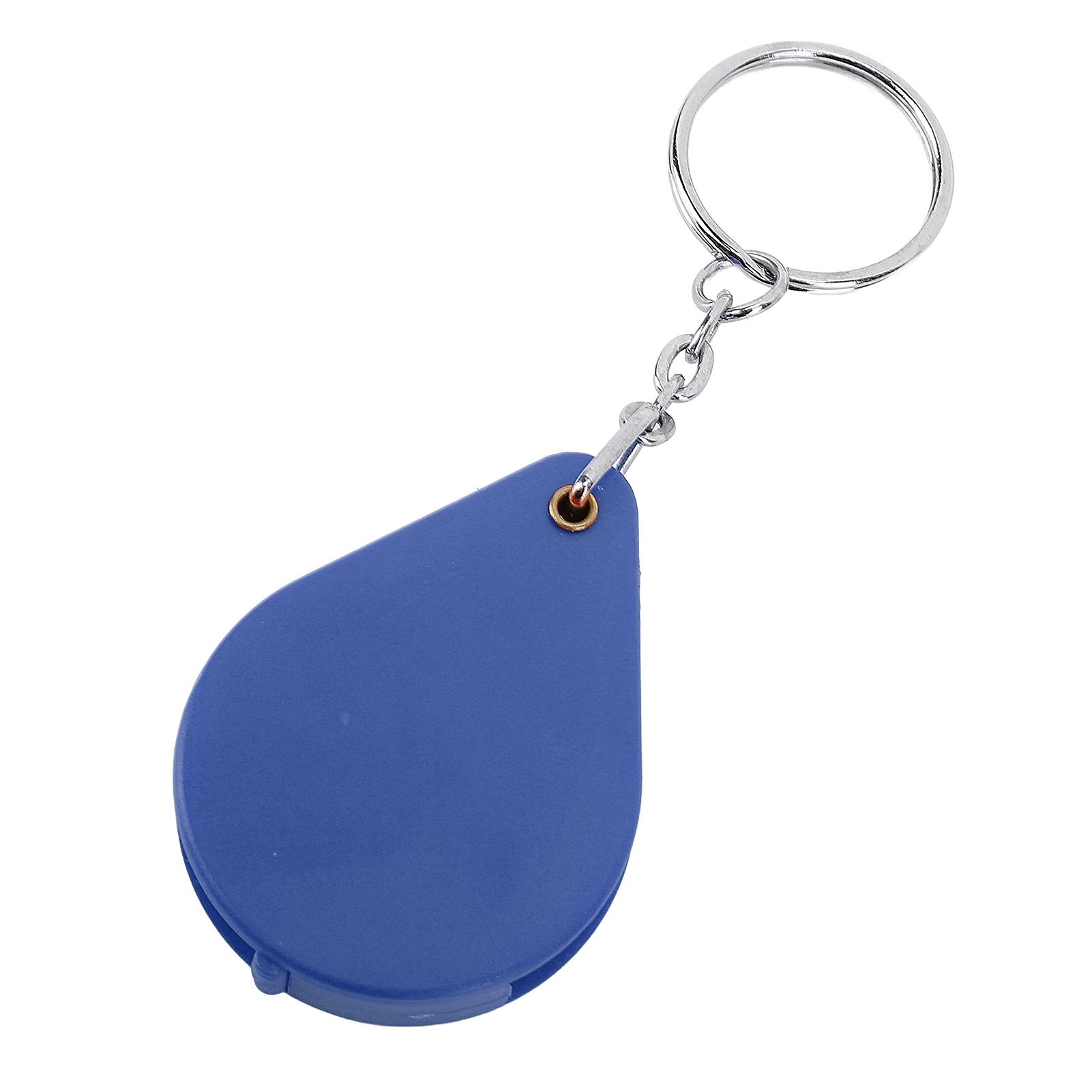 

Magnifier Keychain 10X Magnification Foldable Portable Mini Magnifying Glass with Key Ring for Outdoor Reading Blue