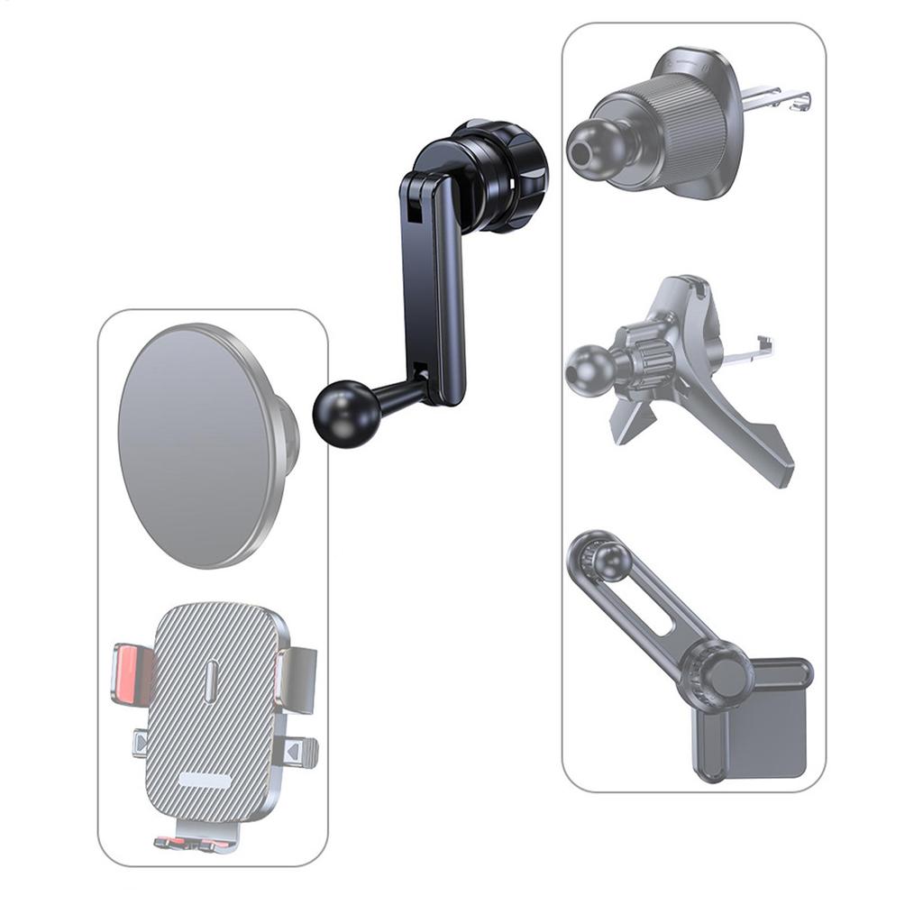 Ball Joint Extension Arm Aluminum Alloy Connector Car Phone Stand Rotating Rod For Air Outlet Vent Clamp Cradle Truck Auto