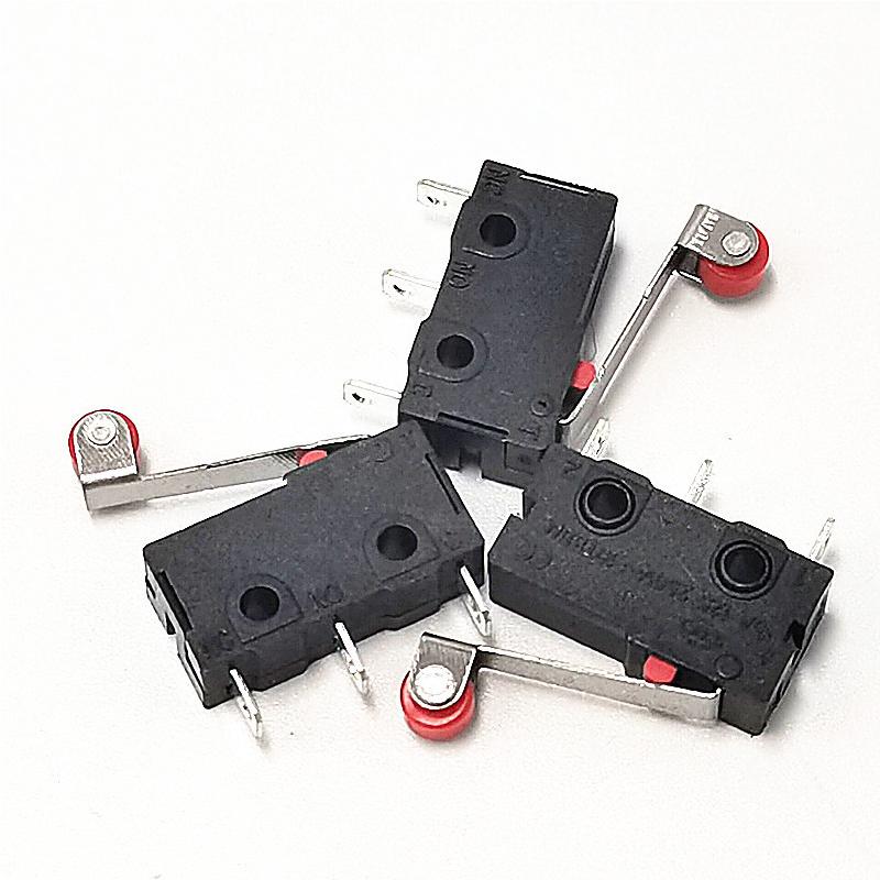 10 PCS Micro Switch 3Pin NO/NC Mini Limit Switch 5A 250VAC Roller Arc Lever Snap Action Push Micro Switches