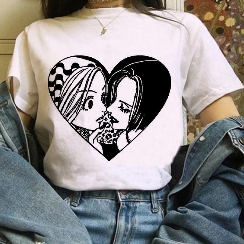 Anime Nana T Shirt for Women Japanese 2000s Style Y2k Tshirt Harajuku Fashion Casual Short Sleeve Top Kawaii Graphic T Shirts