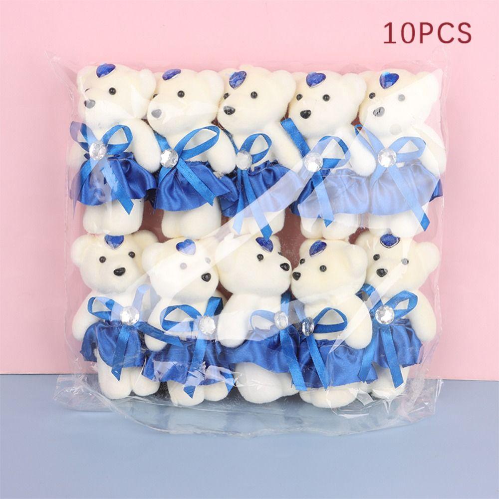 10pcs/set Foam Bear Mini Bear Flower Bouquet Plush Doll Cartoon Bouquet Doll  Valentine's Day