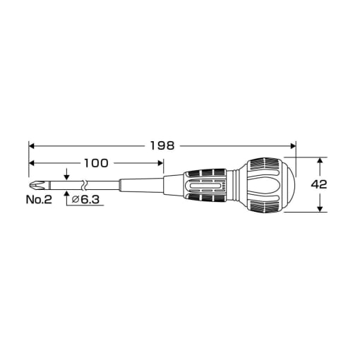 ANEX Screw Breaker Driver Wanidora Electric Works +2 x 100 No. 7765