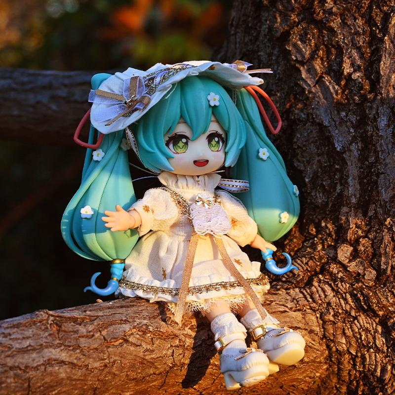 ob11 Baby White Bronzing Dress Set For ob11 obitsu 11 molly GSC 1/12 BJD Doll Accessories Clothing BJD Baby Clothes