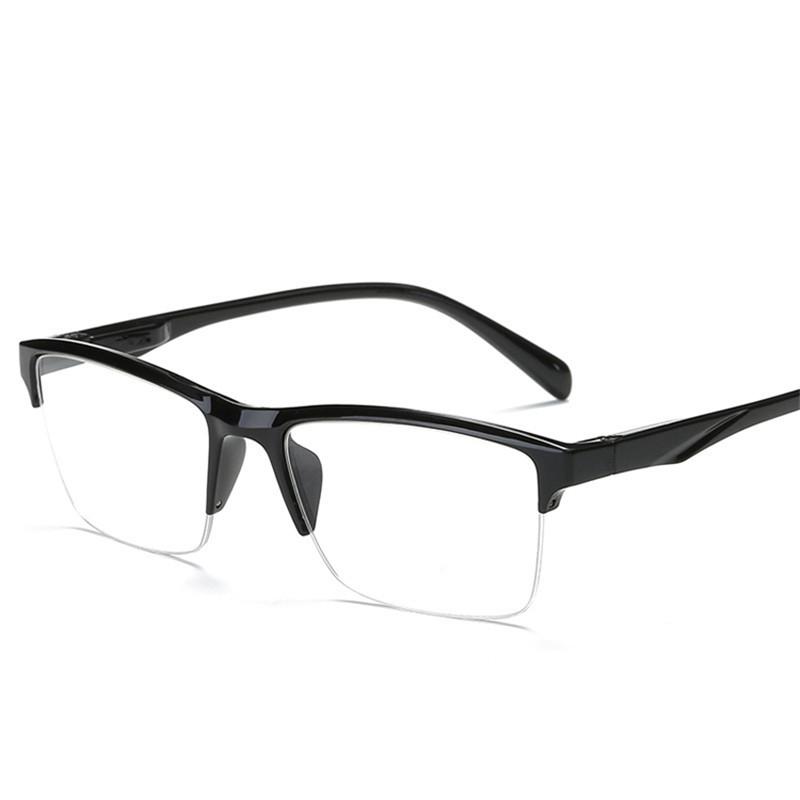 New Half Frame Reading Glasses  Women Ultralight Presbyopic Glasses Black Square Eyewear Far Sight Glasses +0.75 To +4 Oculos