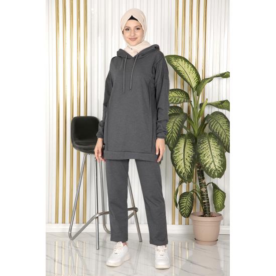 Set cu glugă pentru femei, pentru partea de jos și partea superioară a hijabului cu două fire