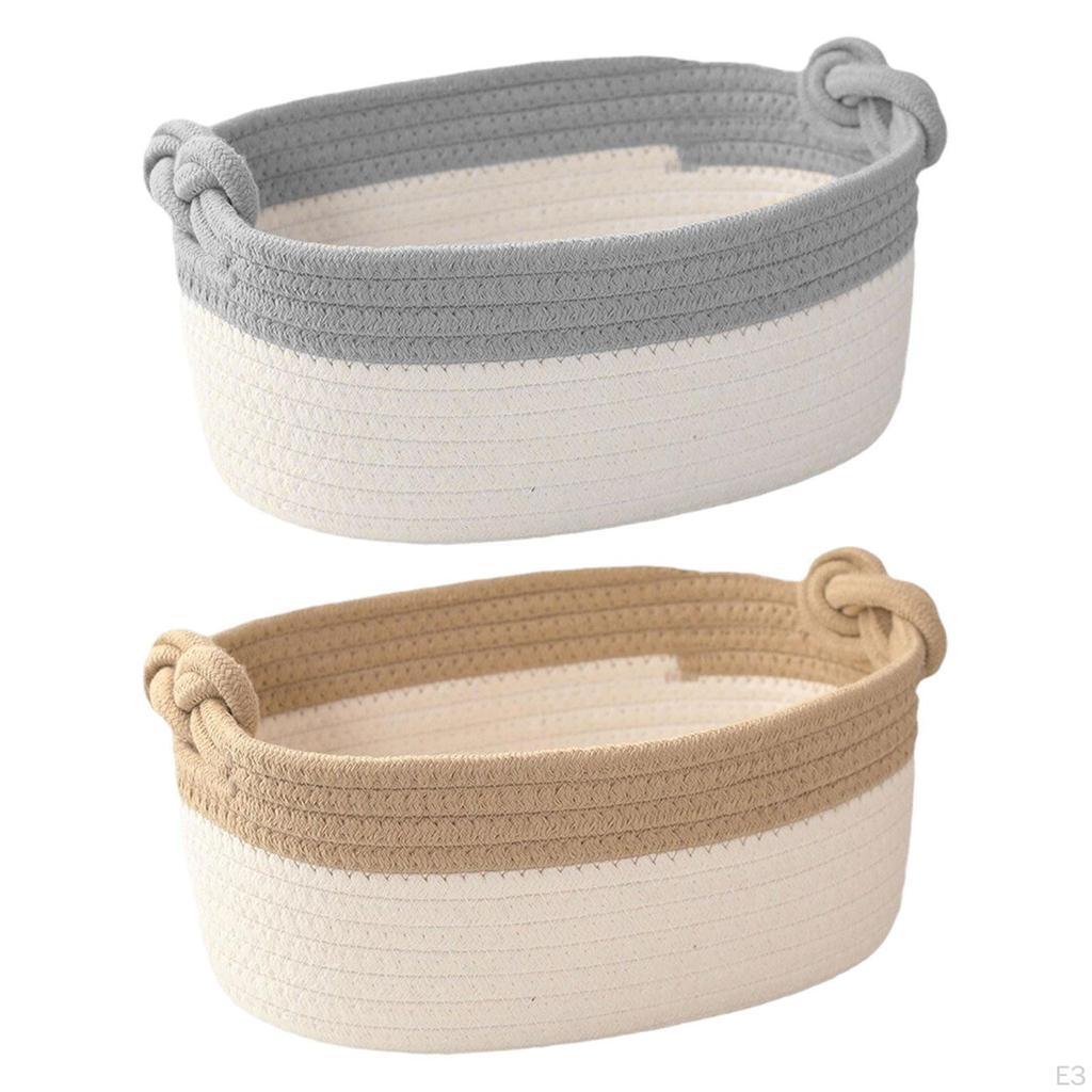 Cotton Organizer Basket for Desktop Sundries and Toys under Shelf