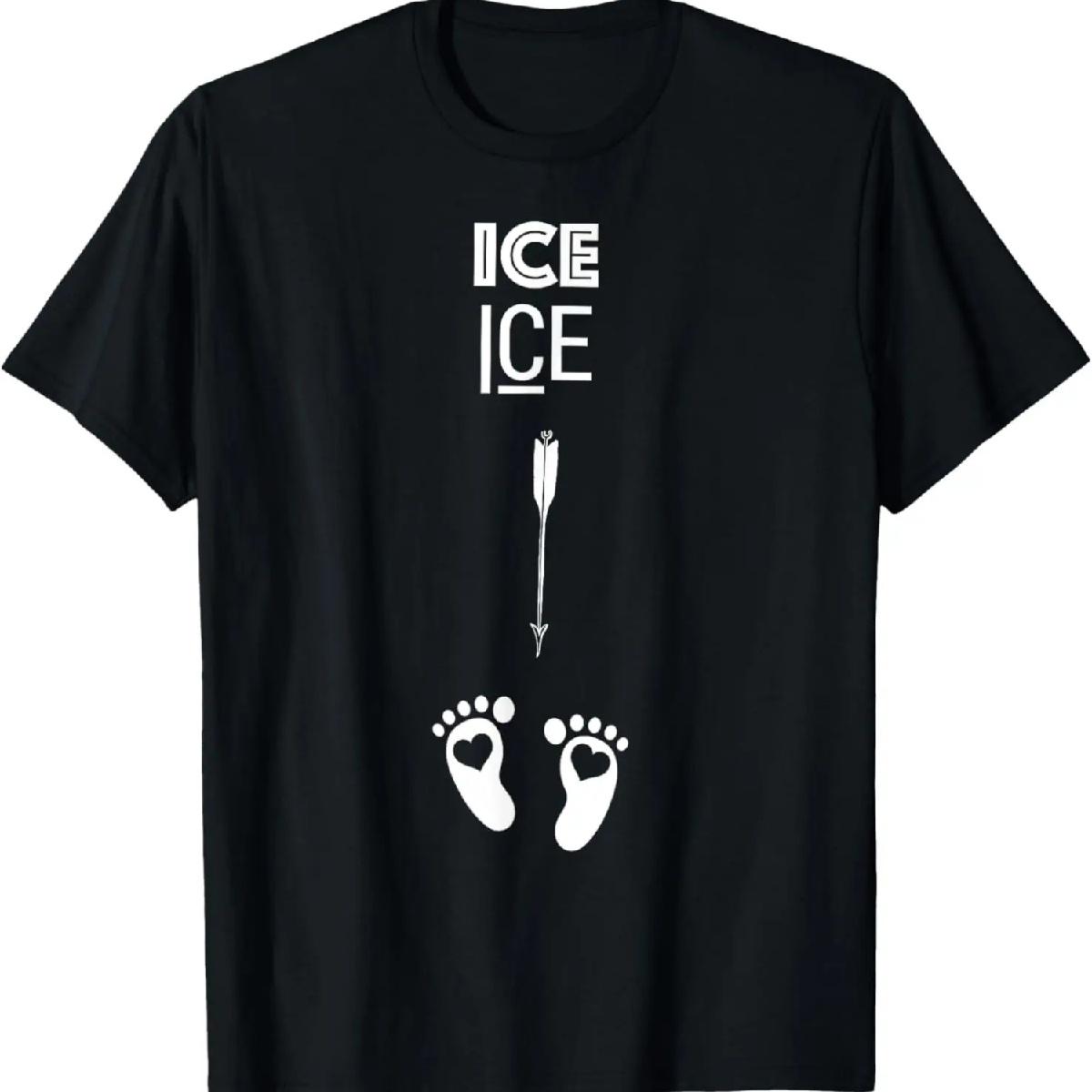 Забавное объявление о беременности - Футболка для малыша Ice Ice Surprise S