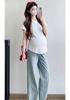 Maternity V-Neck Short Sleeve Pleated T-Shirt - Loose Fit, Belly-Covering, Solid Color, Summer Style