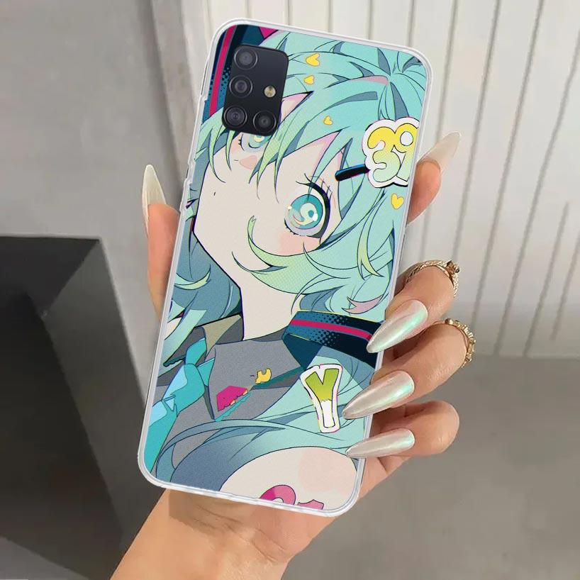 Cute Anime Girl INS Phone Case for Samsung Galaxy A52 A32 A22 A12 A02S A50S A30S A10S Note 20 Ultra 10 Plus S10 A31 A20 A71 A72