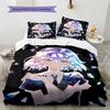Roupa de Cama Padrão Land of the Lustrous, Conjunto de Colcha Capa de Colcha Fronha Presente de Aniversário para Casa (1 capa de edredom + 2 fronhas, sem enchimento.)