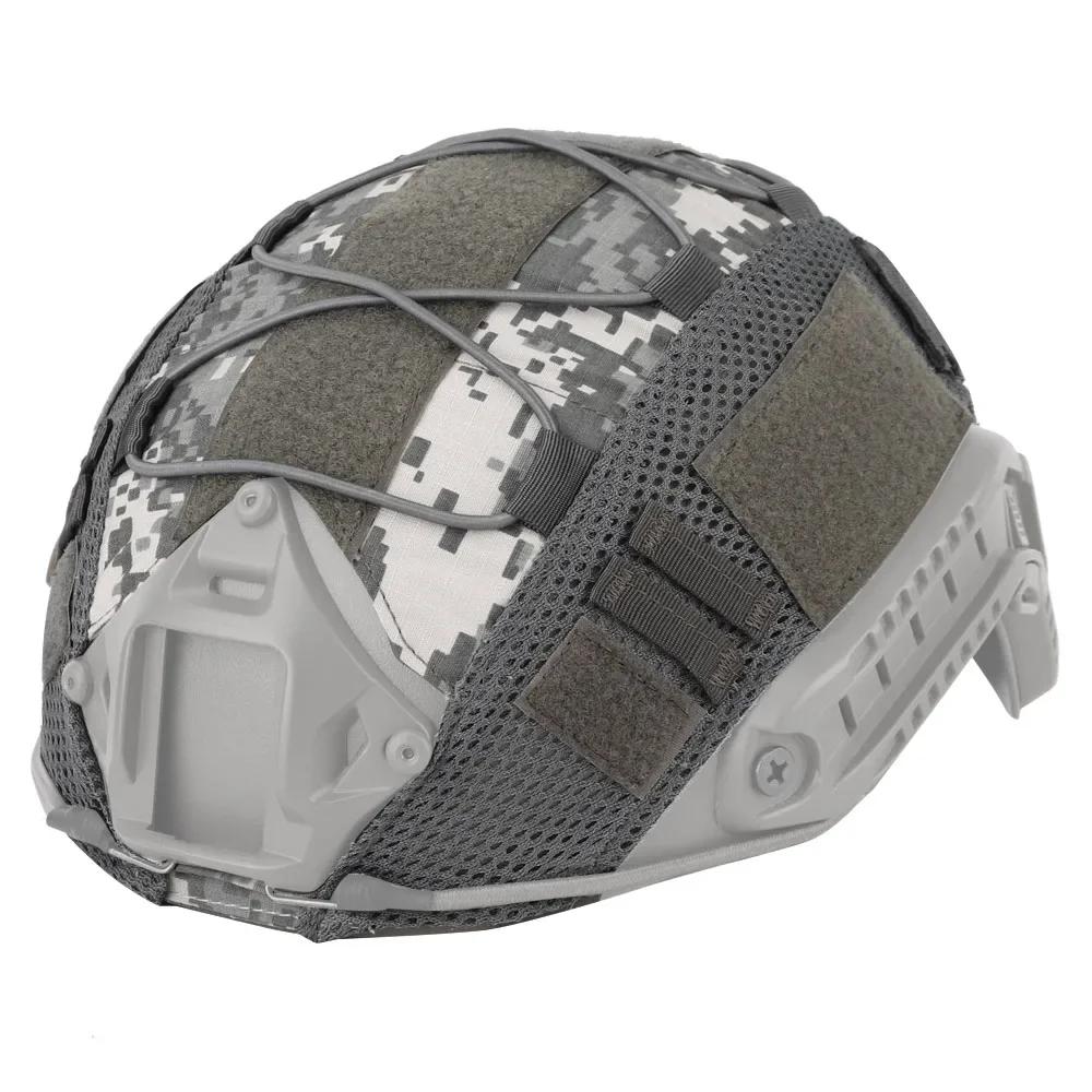 Tactical Helmet Cover with Elastic Cord for FAST Helmet Airsoft Paintball Wargame Gear CS MH PJ BJ Helmets Cover 15 Colors