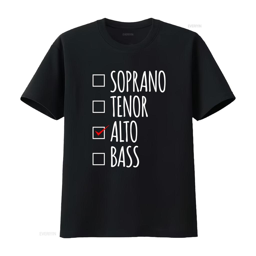 Choir Singing Singer T Shirt for Church Member Soprano Tenor Alto Bass Lover Music Vintage Washed Versatile Comfortable