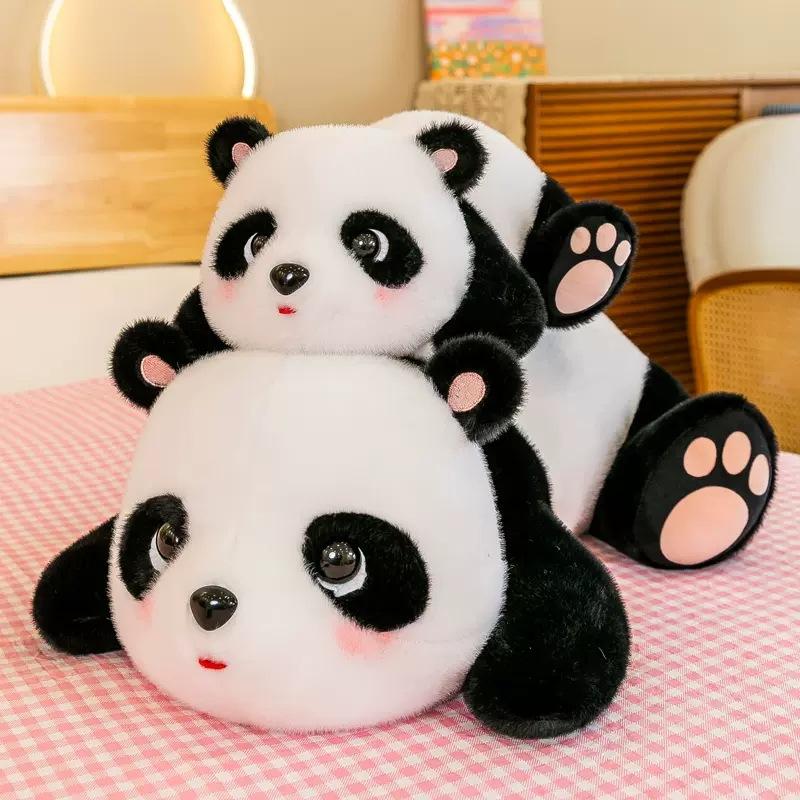 Pluszowa zabawka panda czarno-biała celebryta internetowa symulacja lalki panda wielka poduszka do rzucania zabawka uspokajająca dla dzieci prezent na dzień dziecka