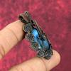 Labradorite Pendant Copper Wire Wrapped Pendant Handmade Designer Pendant Wire Wrap Gemstone Jewelry Flower Pendant Copper Jewelry For Gifts