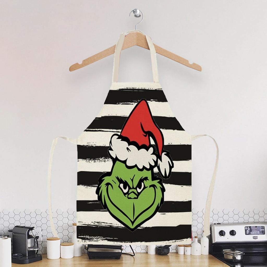Christmas Apron Cotton And Linen Merry Xmas Apron Christmas Aprons For Christmas Party Aldult
