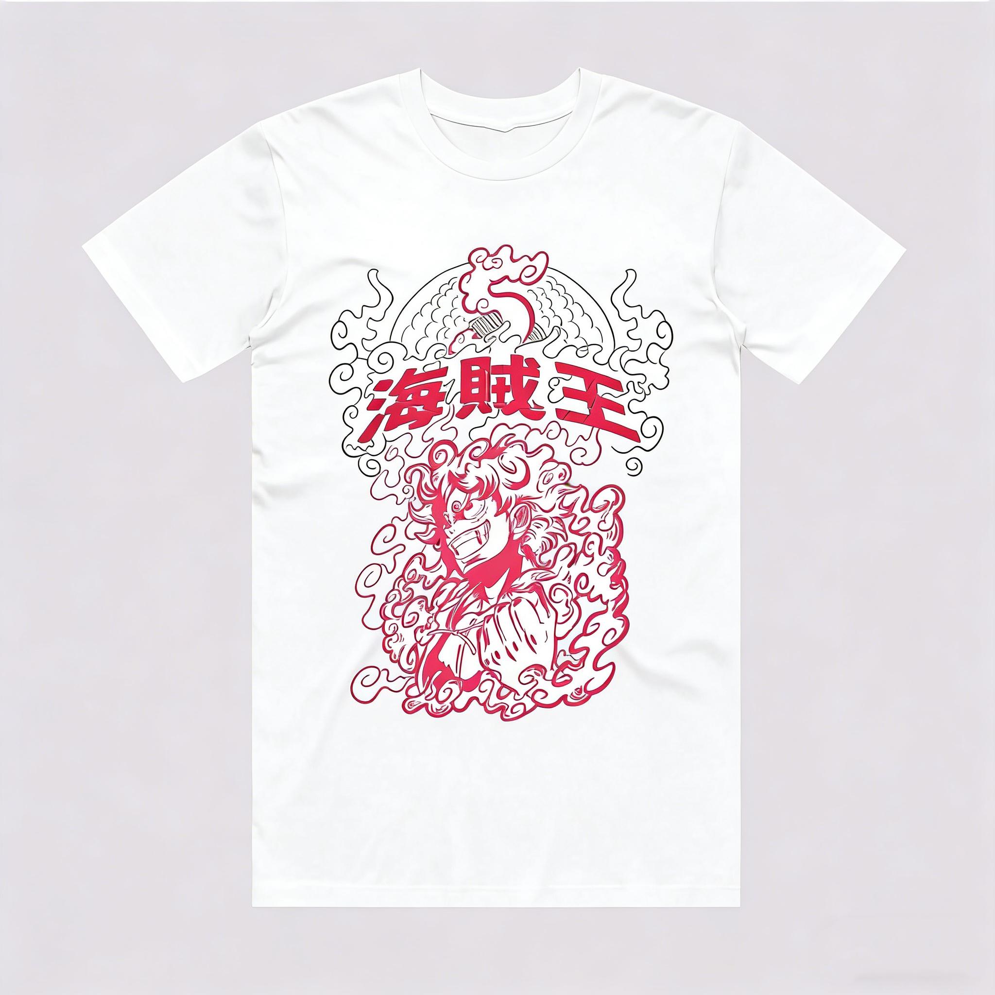 

Summer 2026 One Piece Grade 5 Luffy Helios Nikka Line Draft Theme 100 Cotton Print Loose Tshirt Malefemale Top Y2k S