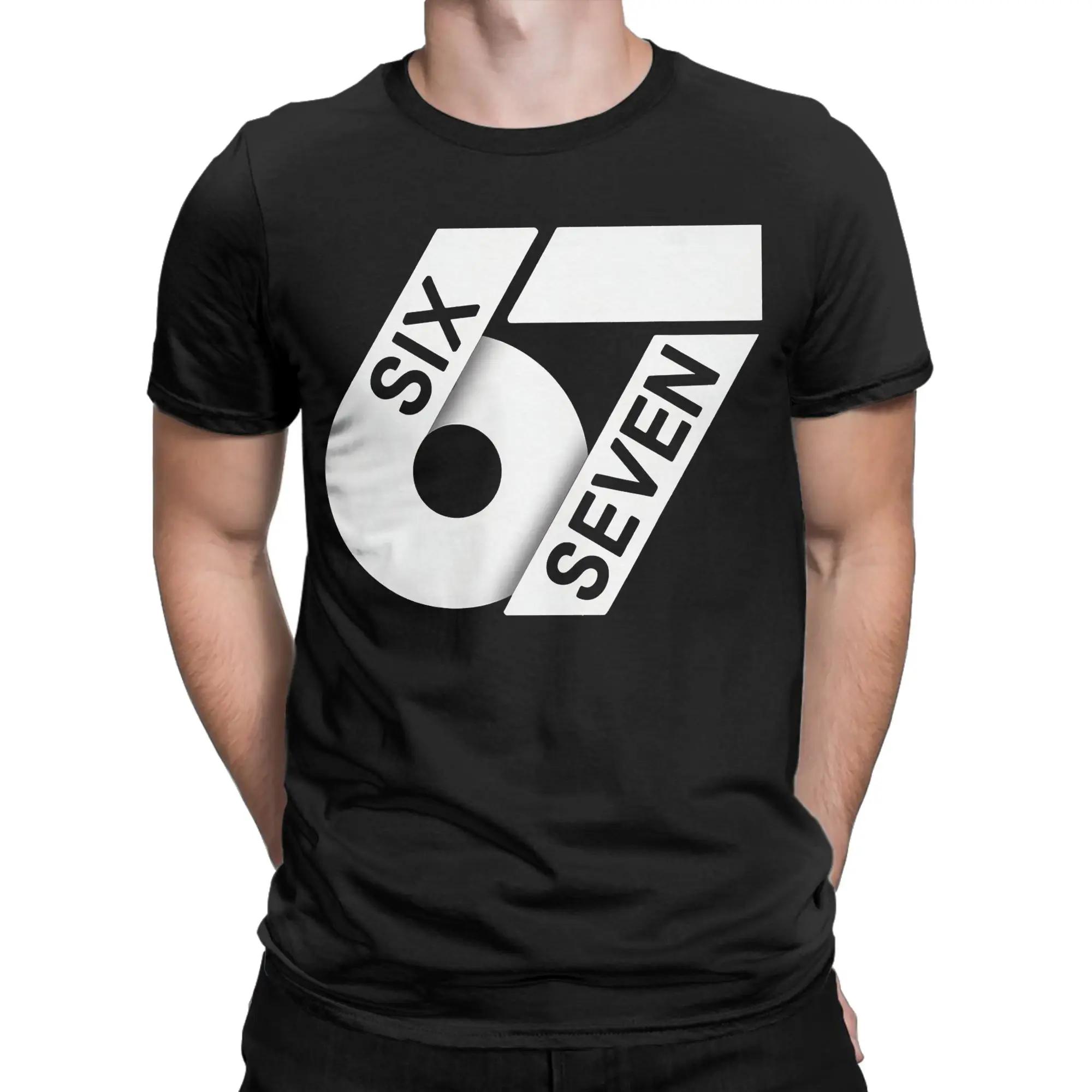 67 Fun Six Seven 6 7  T Shirts Men Pure Cotton Casual T-Shirt Round Collar Brainrot Italian Meme Tees Short Sleeve Clothing New S