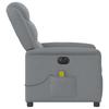 Foldable Massage Armchair, Electric, Light Gray, Fabric