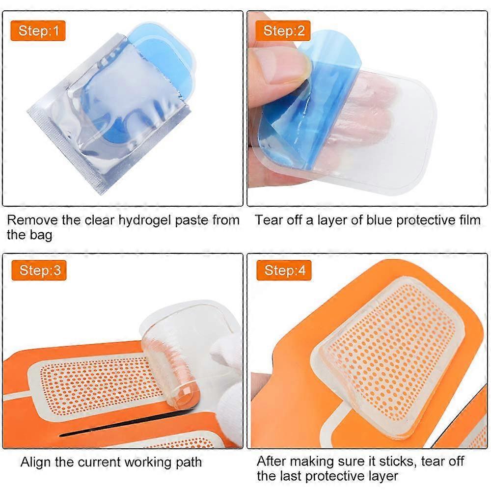 60 Pcs (30 Packs) Abs Trainer Gel Pads Muscle Toner Pads Replacement Gel Sheet for Abs Toner Abdominal Workout Toning