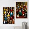 Family Portrait Of Cute Cat Wear Different Clothes Prints Poster Canvas Painting Wall Art Picture Living Room Bedroom Home Decor