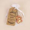 10/30Pcs Baby Shower Souvenirs Gift Organizer Bag with Bear Keychain Thank You Kraft Tag Girl Boy Birthday Party Favors for Guests