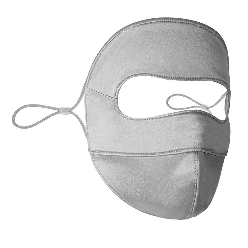 Unisex Summer Double Layer 100% Silk Sun Protection Face Mask UV Protection 3D Breathable Face Cover Eye Corner Protection for Men and Women