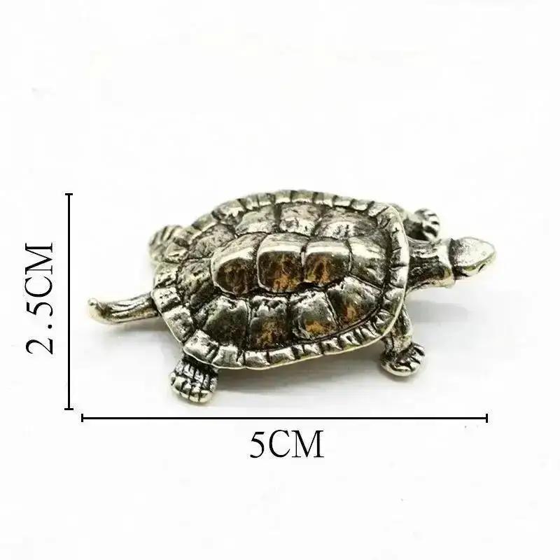 Vintage Brass Crocodiles Turtle Ornaments Home Turtle Keychain Pendants Tea Pet Ornaments Turtle Handicraft Figurines Wholesale