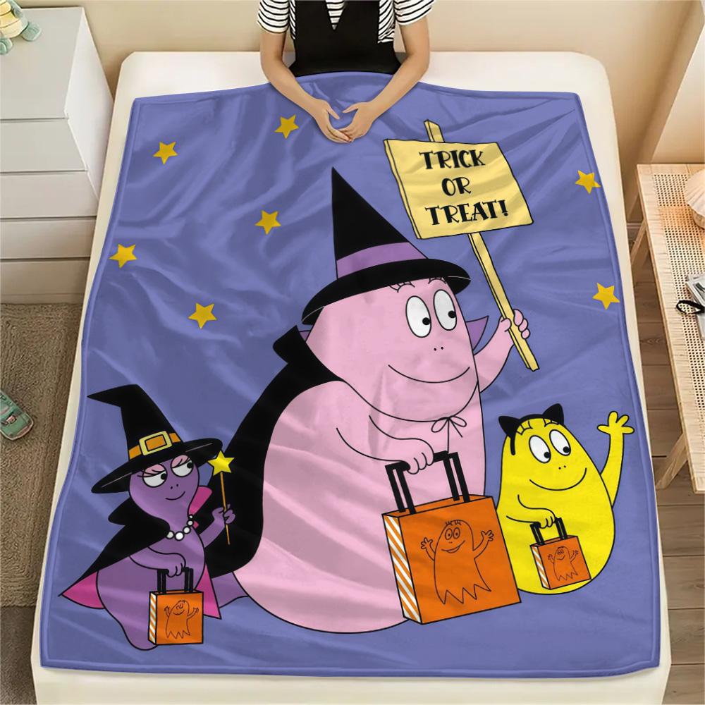 Barbapapa2 Flannel Blanket, High quality Comfortable for All Seasons, Home Decor, Warmth and Comfort