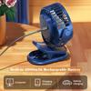 Ventilateur suspendu à Clip 3 en 1, ventilateur de bureau réglable à 360 degrés, batterie Rechargeable de 4000mAh, ventilateur personnel 3