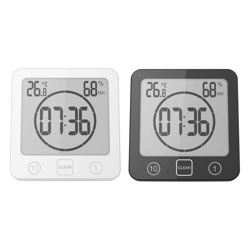 Shower Digital Wall Clock Kitchen Clock Visual Countdown Timer for Time Management Large LED Display Bathroom Shower Kit