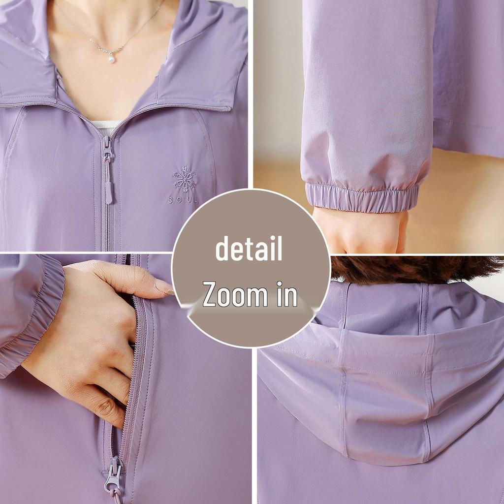 2026 Stylish Hooded Spring Jacket for Middle-Aged & Elderly Women - Age-Reducing Design for Spring & Autumn